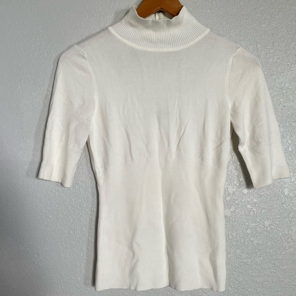 Express Design Studio Ivory Mock Turtleneck Top - Size S
